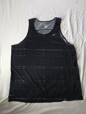 Rare Nike Men’s Black Tank Top Miler Singlet Vintage New XL